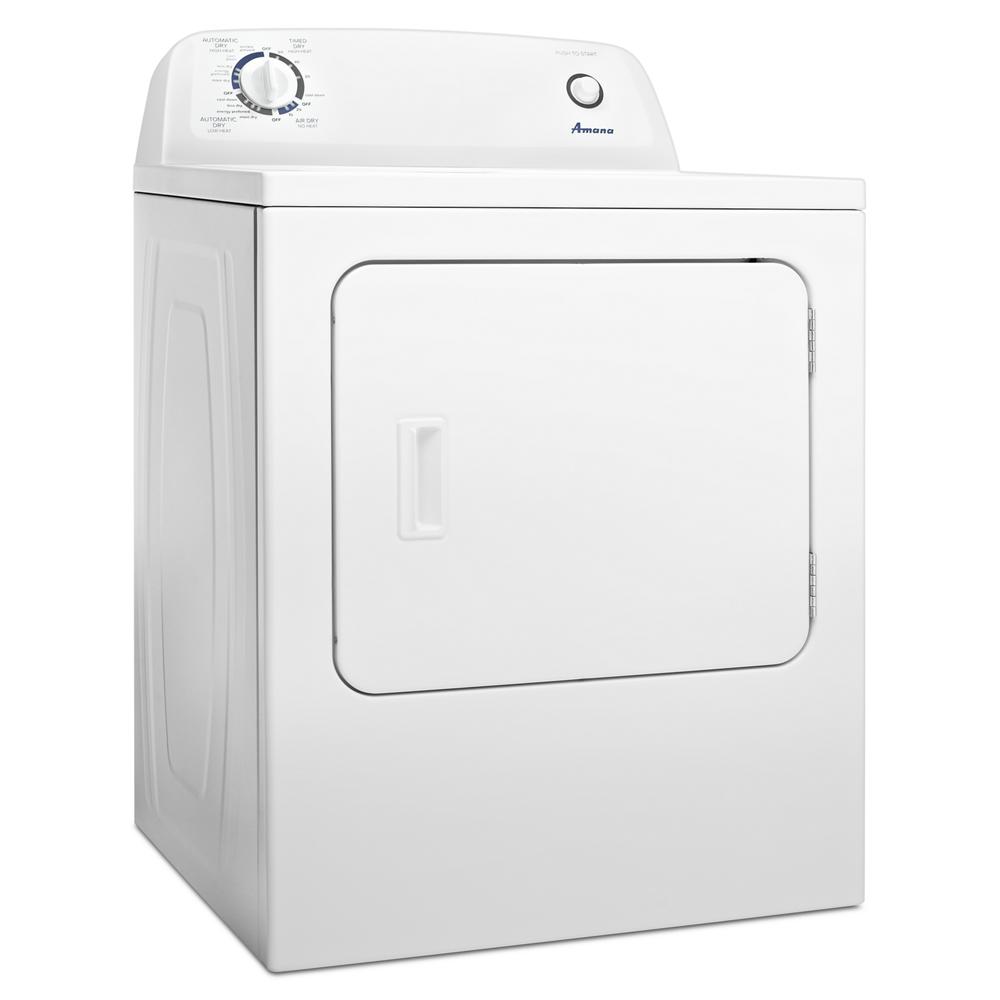 Model: NGD4655EW-CL | Amana 6.5 cu. ft. Gas Dryer with Wrinkle Prevent Option