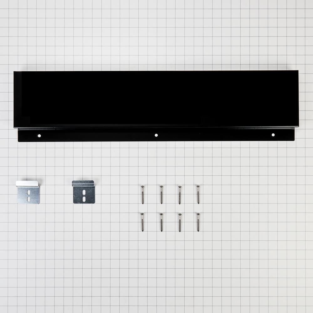 Model: W10655449 | Unbranded Slide-in Range Backsplash, Black, Size: 6" H