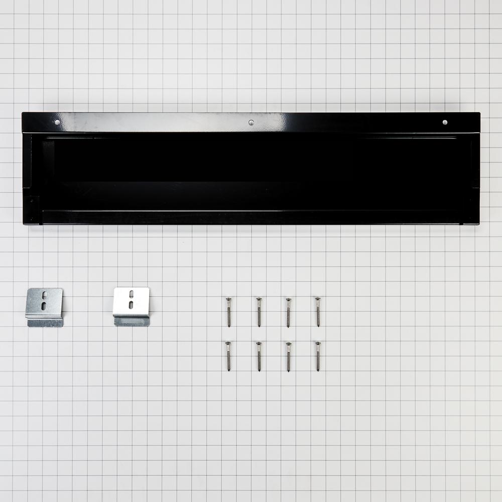 Model: W10655449 | Unbranded Slide-in Range Backsplash, Black, Size: 6" H