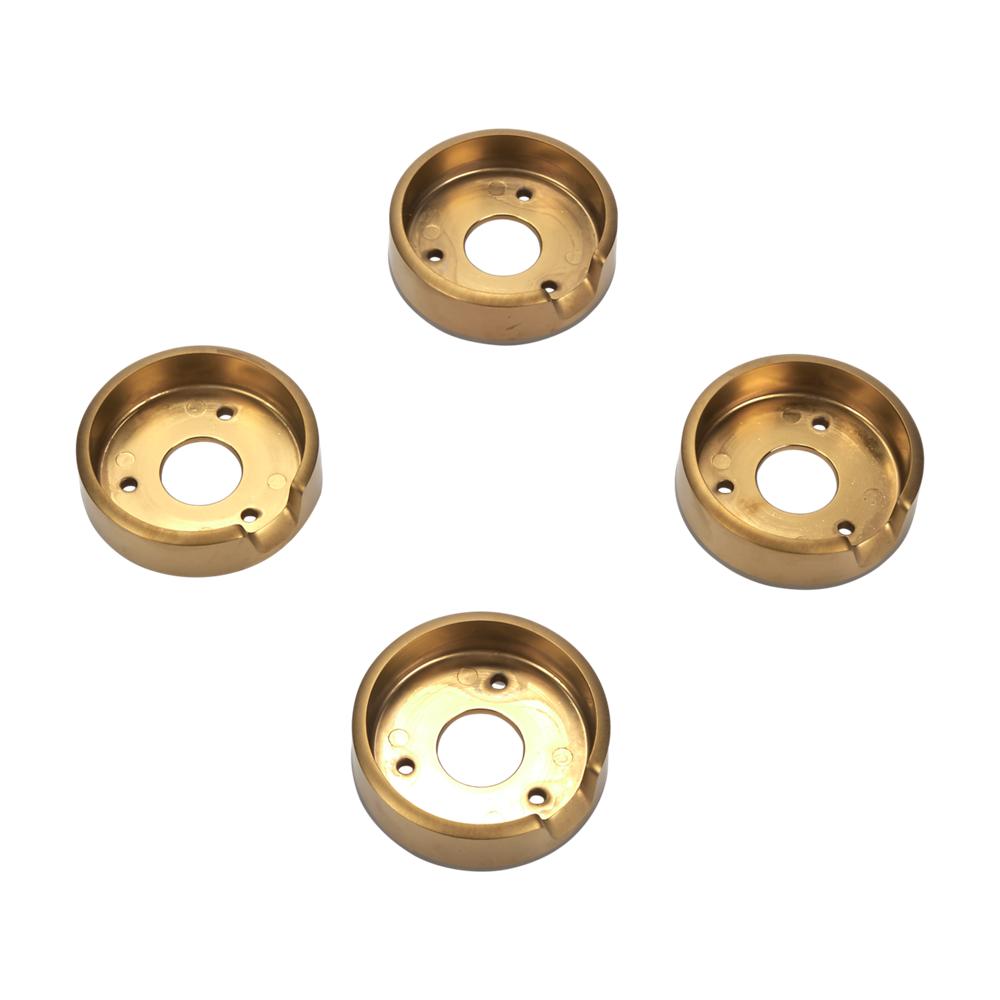 Unbranded Set of 4 Range Brass Knob Bezels, Oven