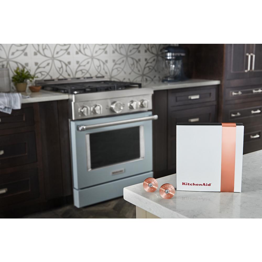 Model: W11368841CF | Unbranded KitchenAid® Commercial-Style Range Handle Medallion Kit
