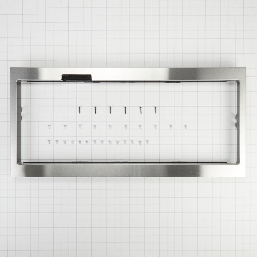 Model: W11451314 | Unbranded Built-In Low Profile Microwave Slim Trim Kit with Pocket Handle, Stainless Steel