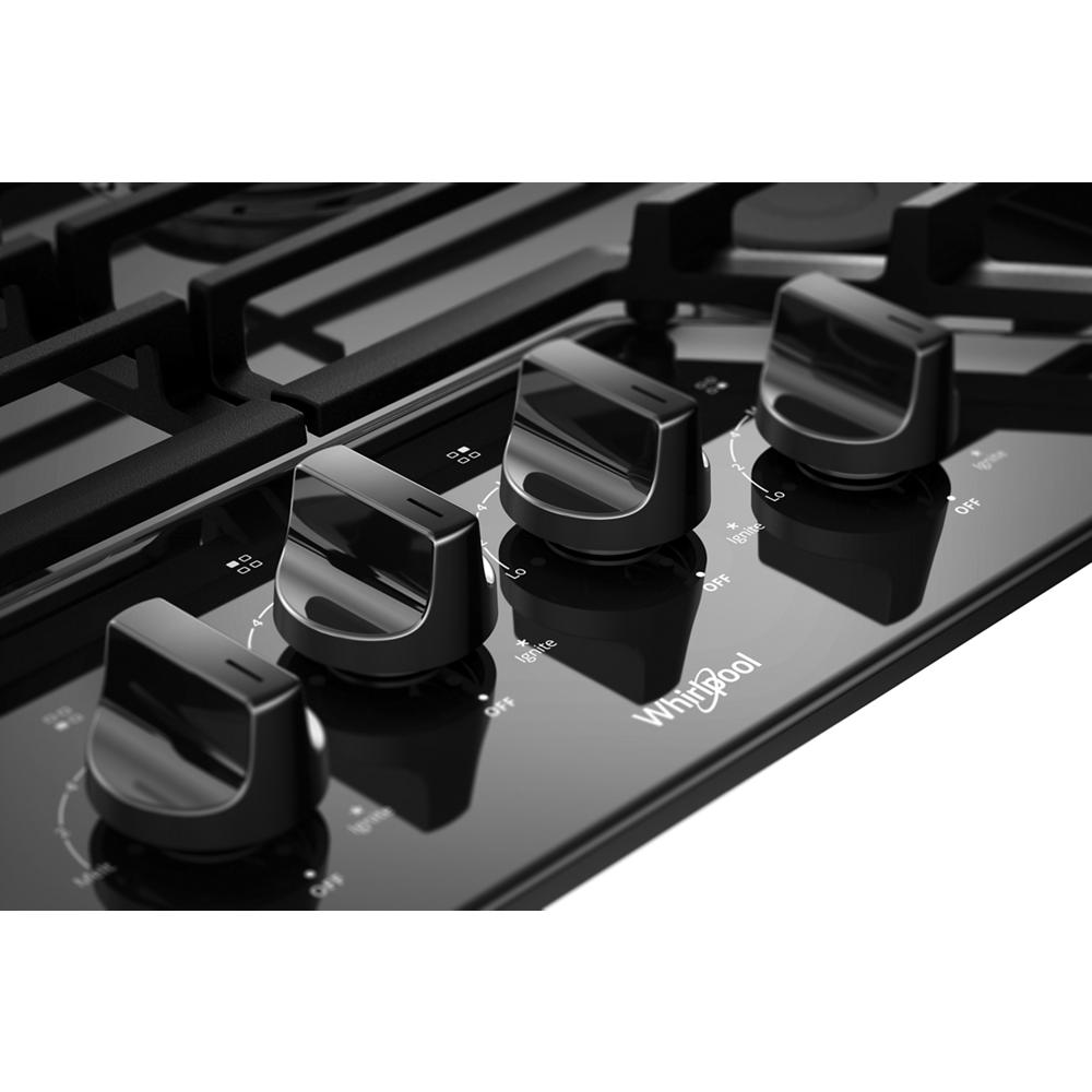 Whirlpool WCG55US0HB 30inch Gas Cooktop with EZ2Lift™ Hinged