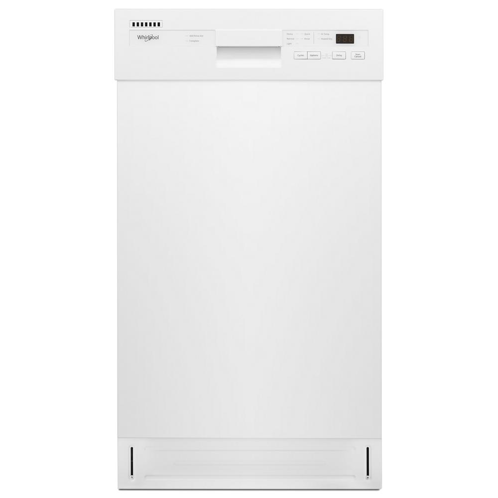 Model: WDF518SAHW | Whirlpool Small-Space Compact Dishwasher with Stainless Steel Tub