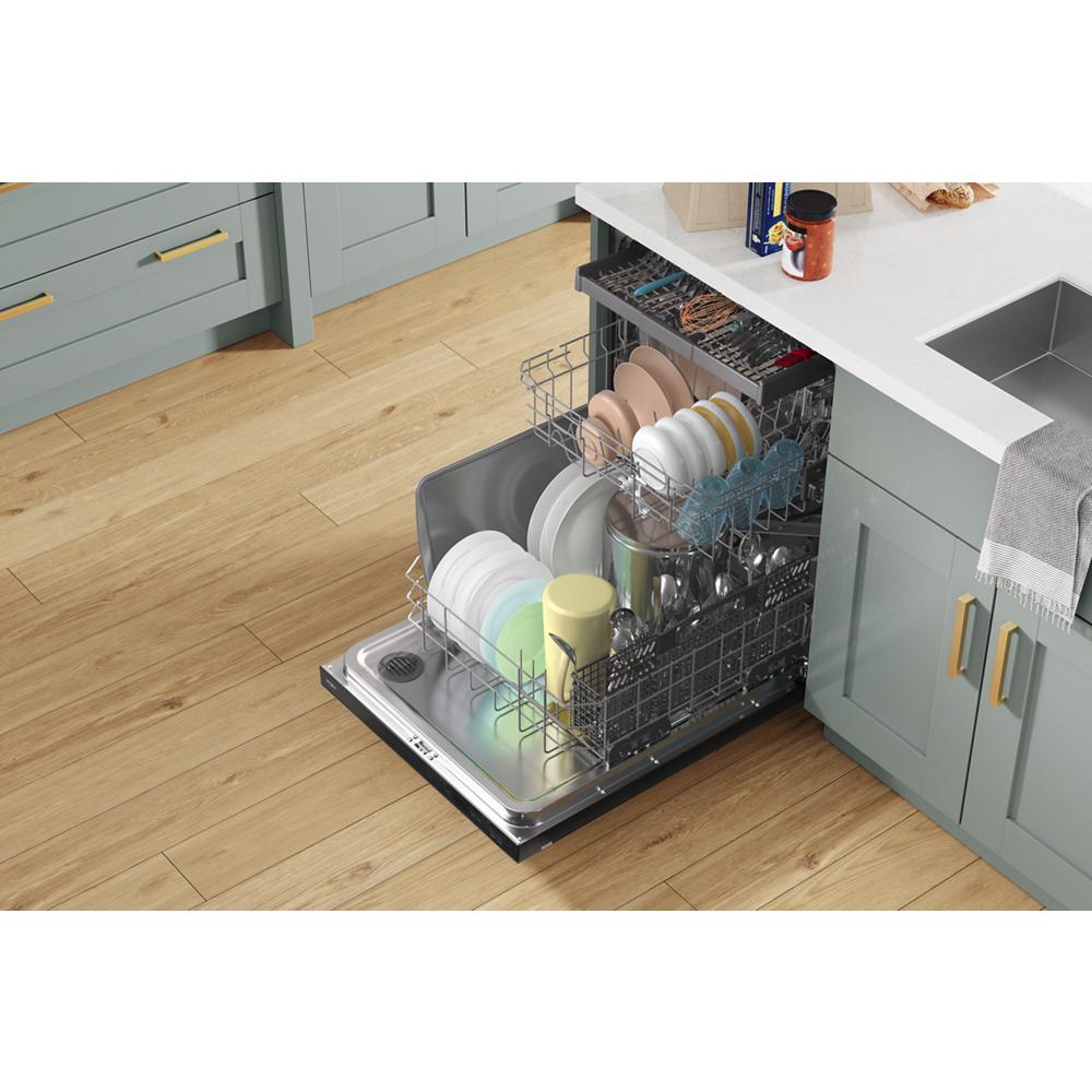 Model: WDTA50SAKB | Whirlpool 24” Stainless Steel Dishwasher with AI Intelligent Wash - 47 dBA