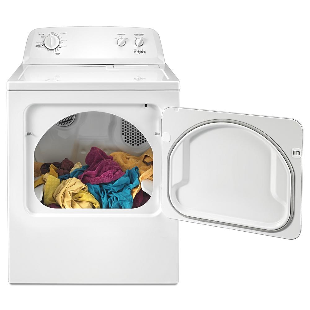 Model: WED4616FW | Whirlpool 7.0 cu.ft Top Load Electric Dryer with Wrinkle Shield™