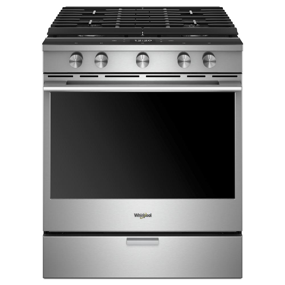 Whirlpool 5.8 cu. ft. Smart Slide-in Gas Range with EZ-2-Lift™ Hinged Cast-Iron Grates