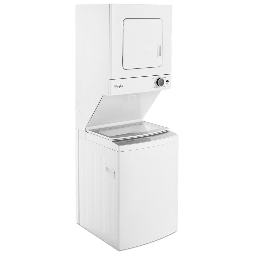 Whirlpool - WET4124HW - 1.6 cu.ft, 120V/20A Electric Stacked Laundry Center  with 6 Wash cycles and Wrinkle Shield™-WET4124HW