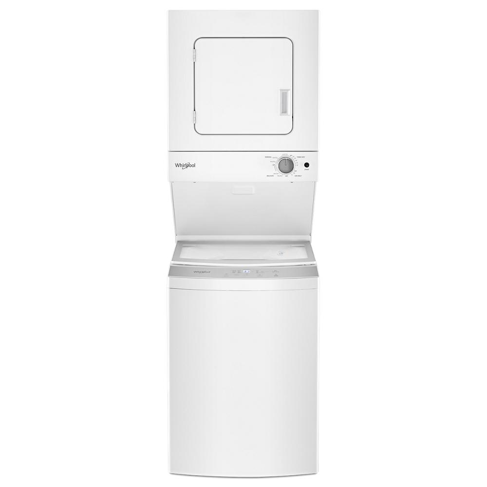 Whirlpool - WET4124HW - 1.6 cu.ft, 120V/20A Electric Stacked Laundry Center  with 6 Wash cycles and Wrinkle Shield™-WET4124HW