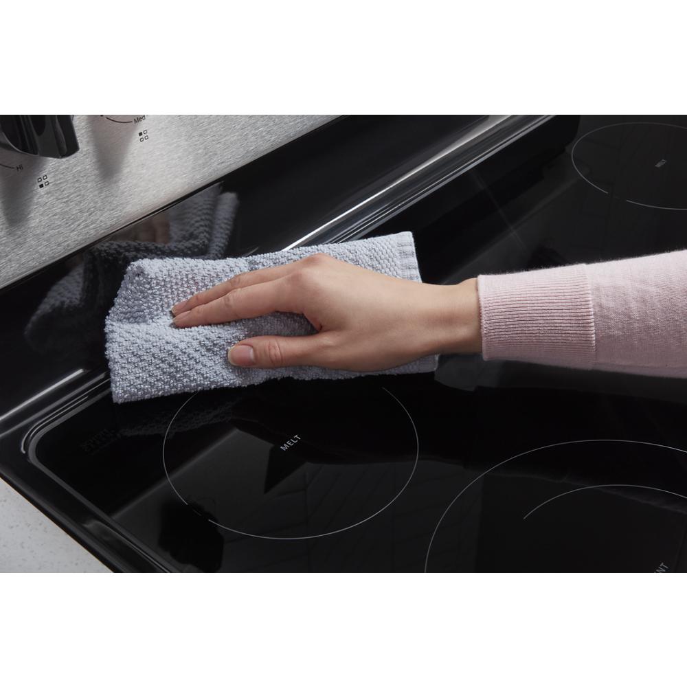 Model: WFE320M0JS | Whirlpool 5.3 cu. ft. Electric Range with Keep Warm Setting.