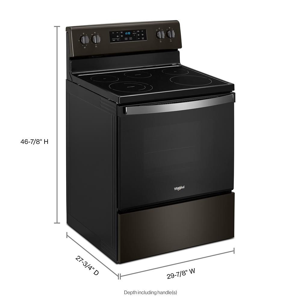 Model: WFE505W0JV | Whirlpool 5.3 cu. ft. Whirlpool® electric range with Frozen Bake™ technology