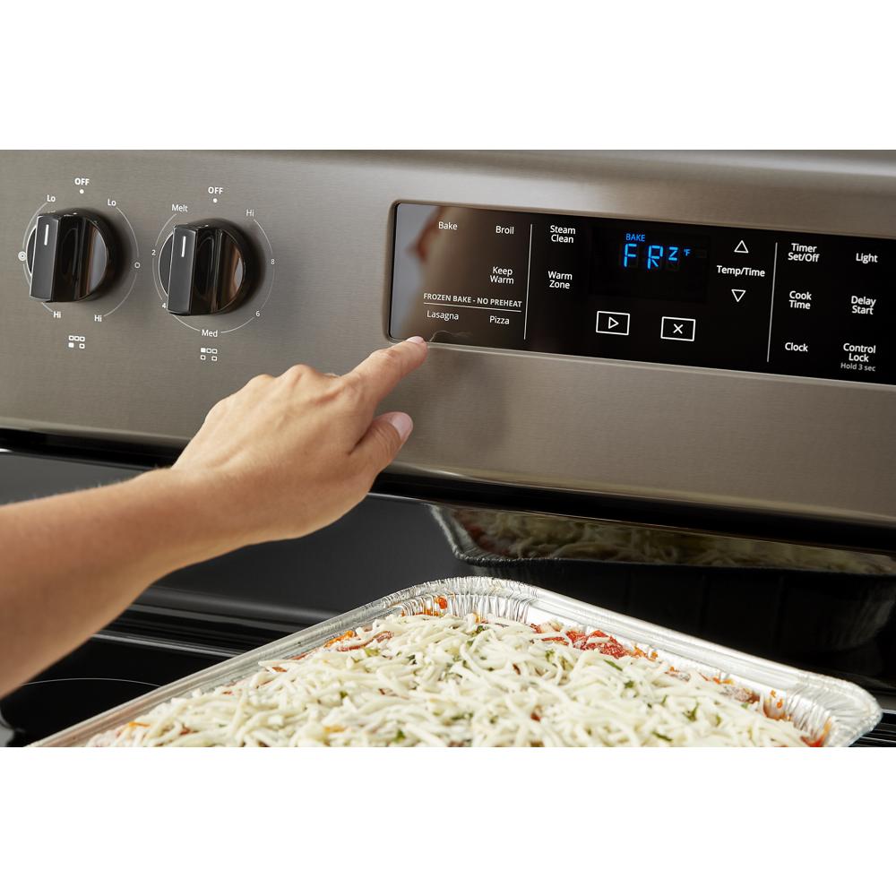 Model: WFE505W0JV | Whirlpool 5.3 cu. ft. Whirlpool® electric range with Frozen Bake™ technology