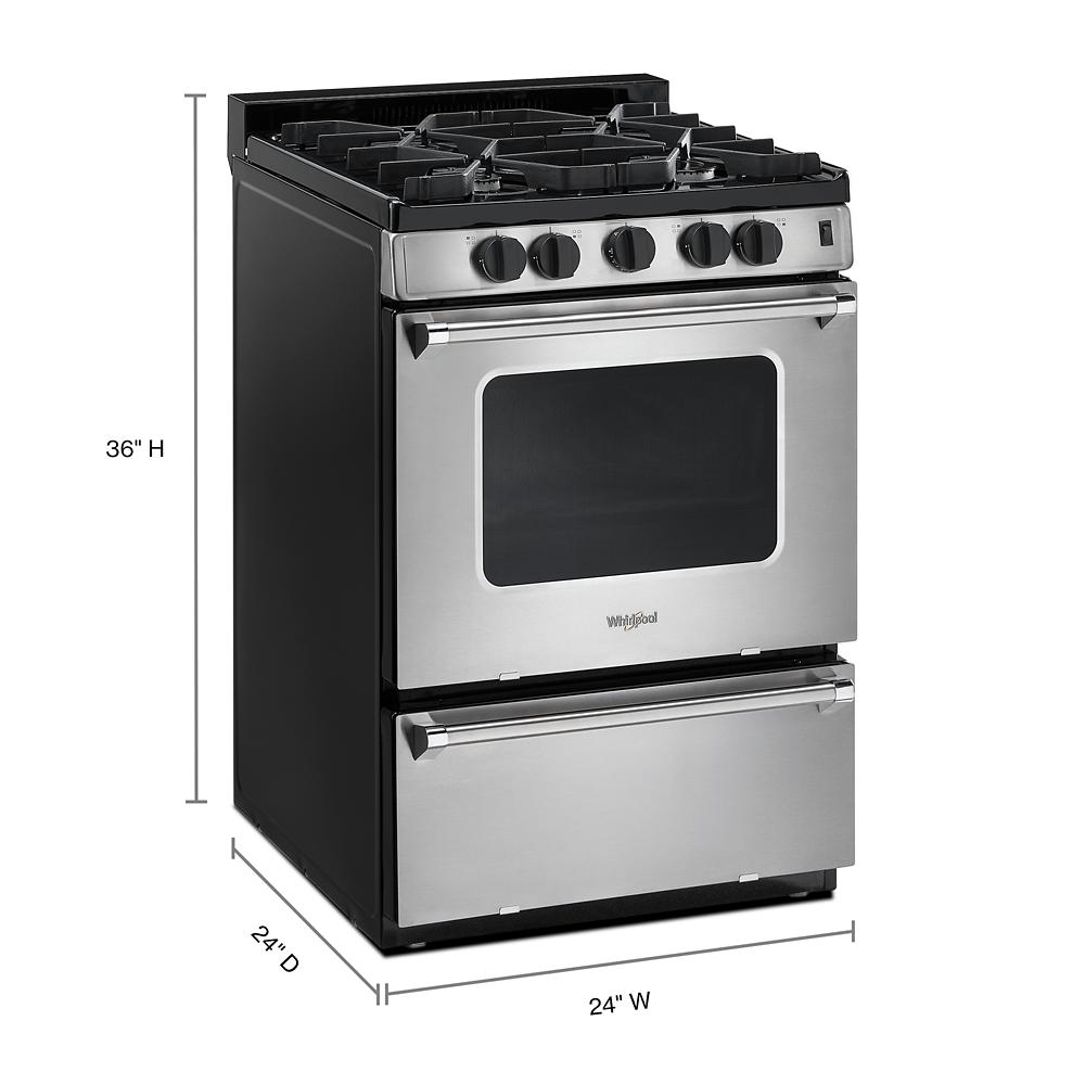 Model: WFG500M4HS | Whirlpool 24-inch Freestanding Gas Range with Sealed Burners