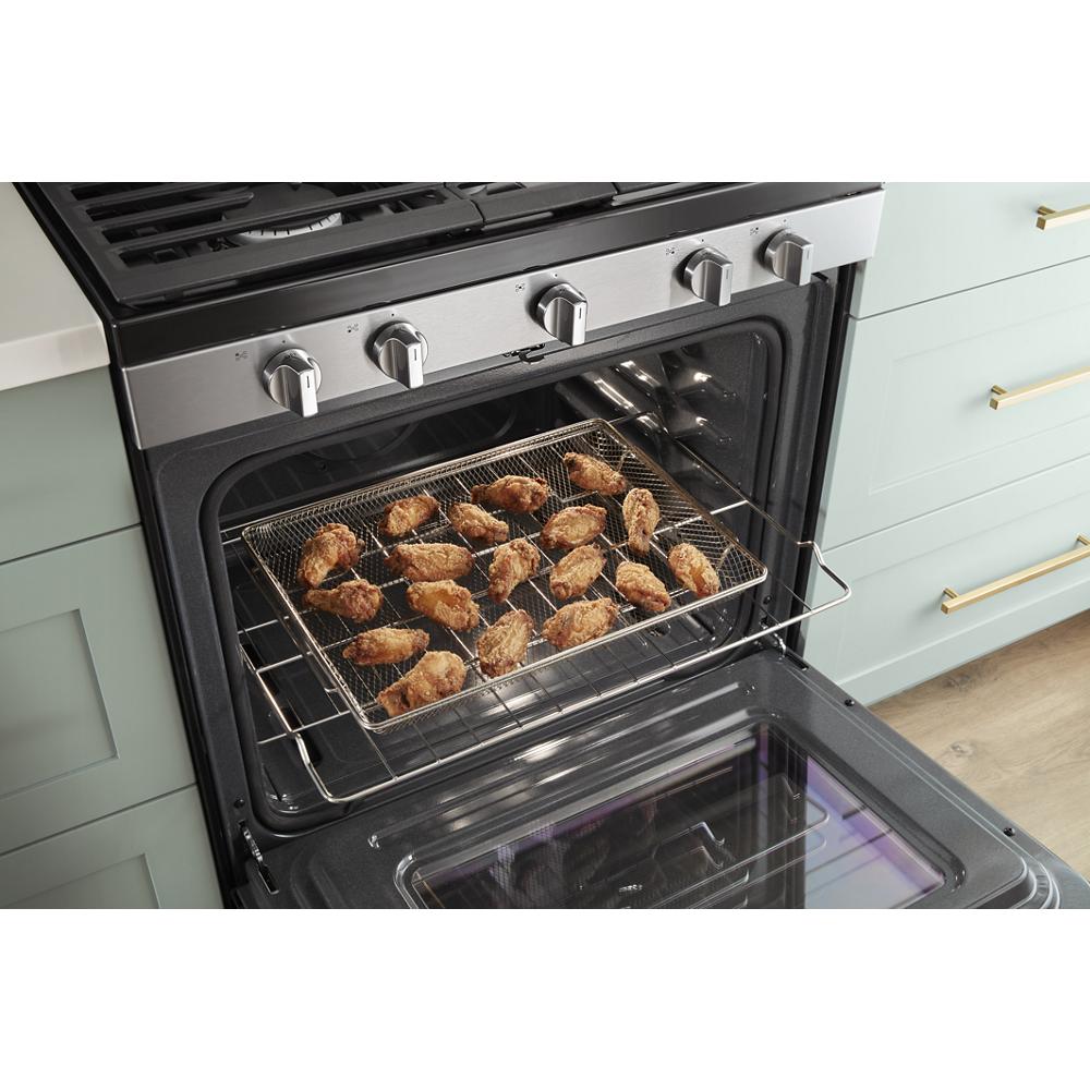 Model: WFG550S0LW | Whirlpool 5.0 Cu. Ft. Whirlpool® Gas 5-in-1 Air Fry Oven