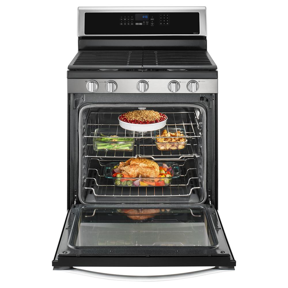 Model: WFG770H0FZ | Whirlpool 5.8 Cu. Ft. Freestanding Gas Range with Fingerprint-Resistant Stainless Steel