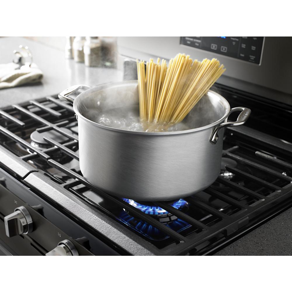 Model: WFG975H0HV | Whirlpool 5.8 cu. ft. Smart Freestanding Gas Range with EZ-2-Lift™ Grates