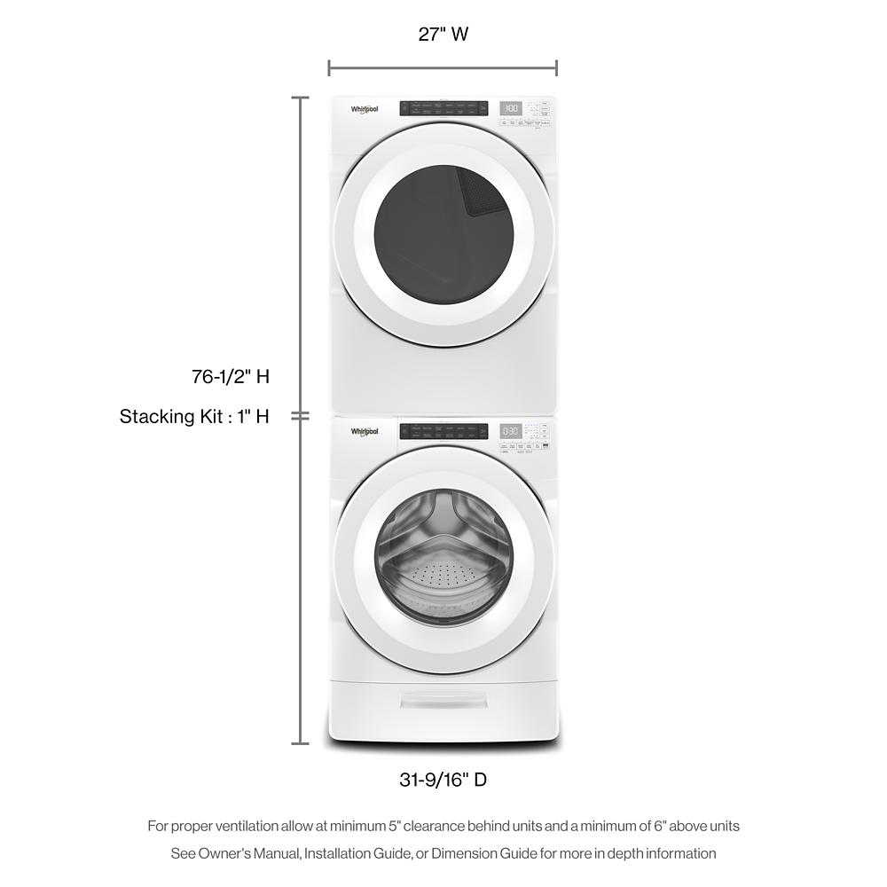 Model: WGD5605MW | Whirlpool 7.4 Cu. Ft. Gas Wrinkle Shield Dryer