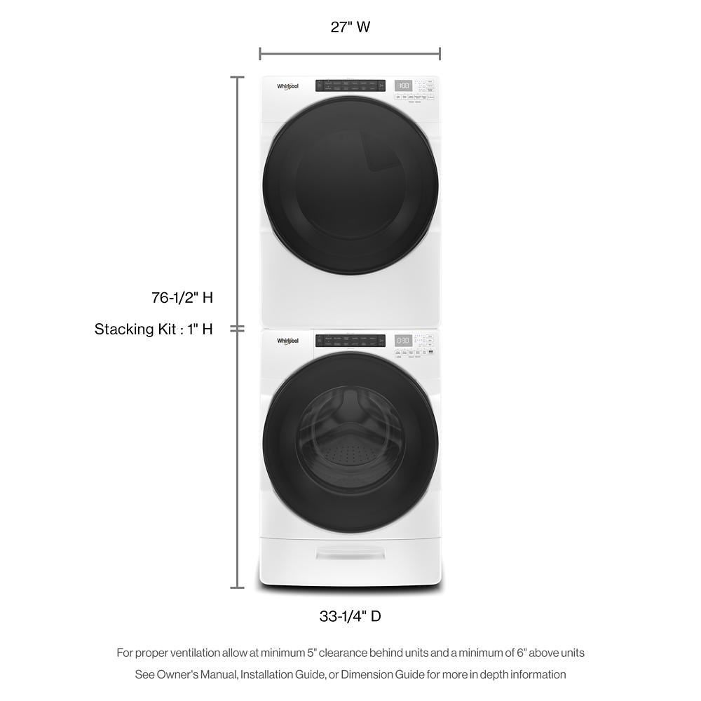 Model: WGD6605MW | Whirlpool 7.4 Cu. Ft. Gas Wrinkle Shield Dryer with Steam