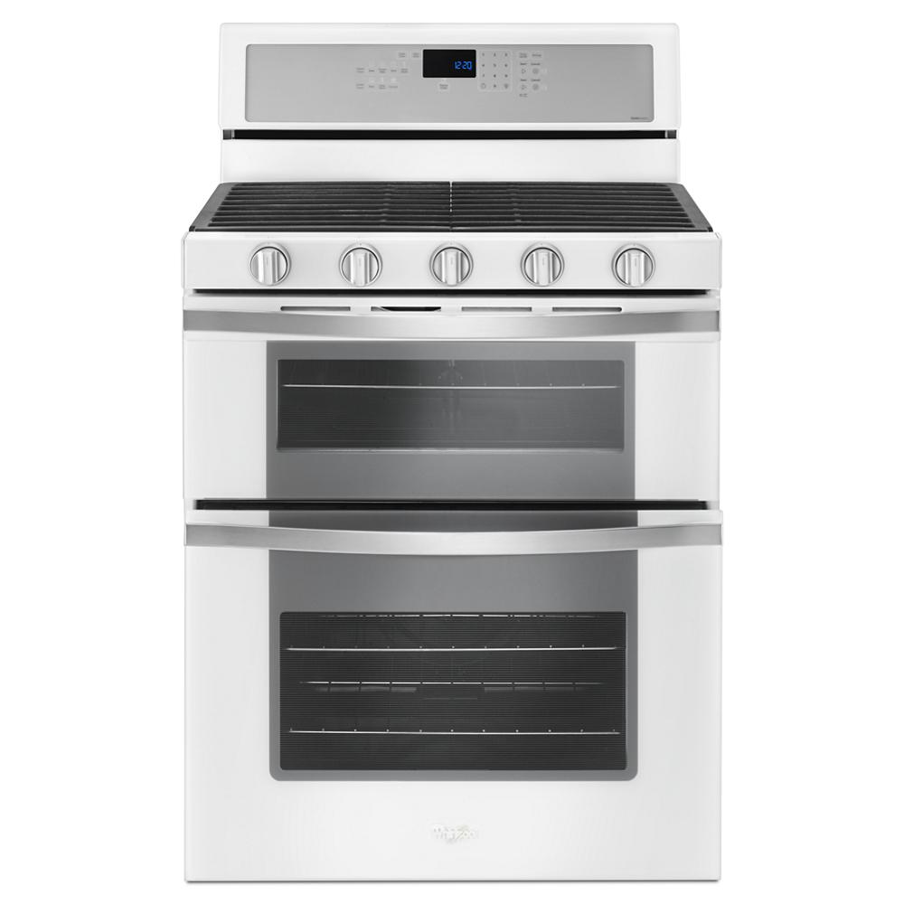 Whirlpool 6.0 Cu. Ft. Gas Double Oven Range with EZ-2-Lift™ Hinged Grates