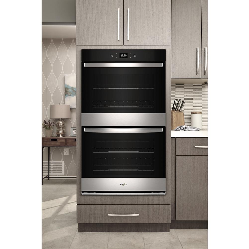 Model: WOED5027LZ | Whirlpool 8.6 Total Cu. Ft. Double Wall Oven with Air Fry When Connected