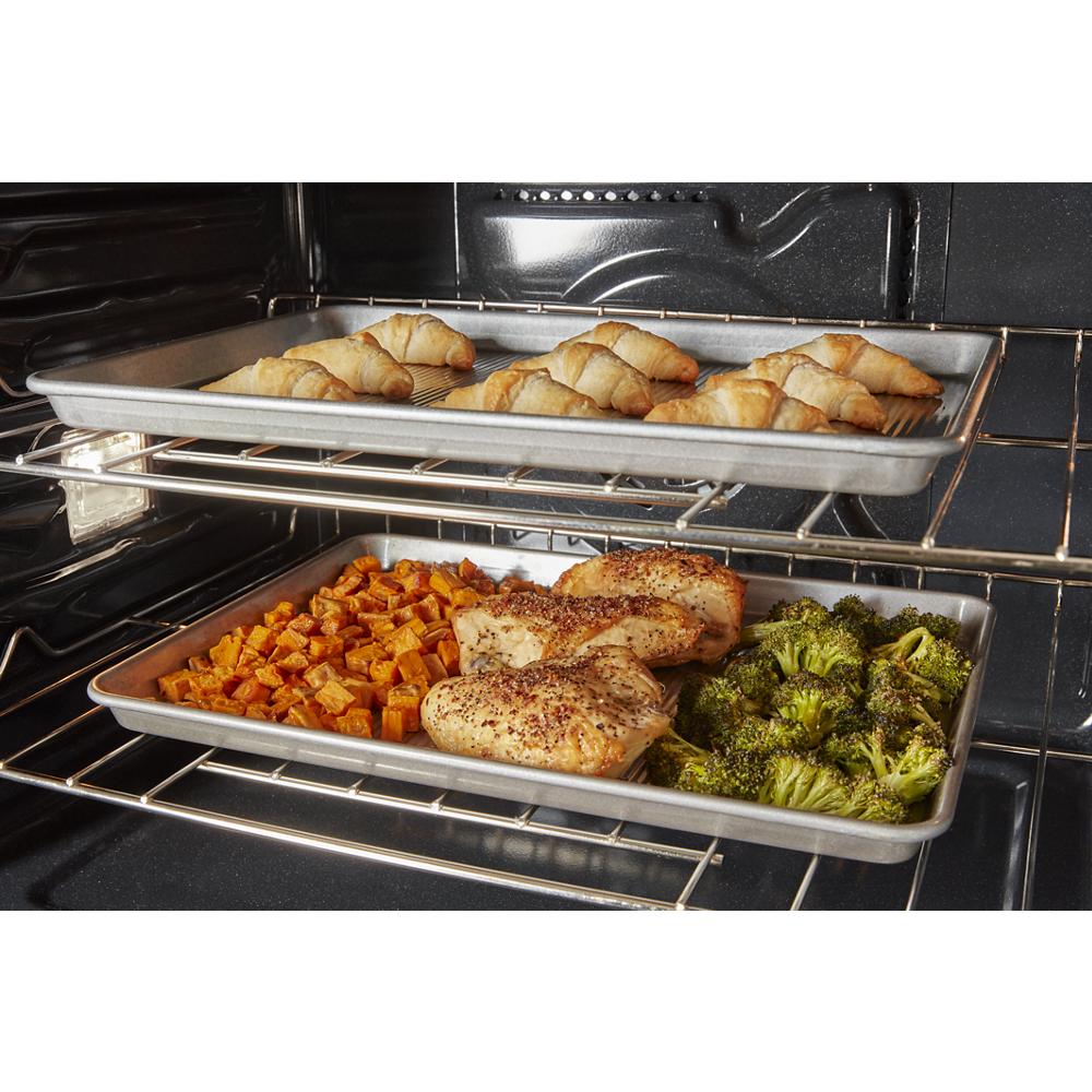 Model: WOED5030LW | Whirlpool 10.0 Total Cu. Ft. Double Wall Oven with Air Fry When Connected