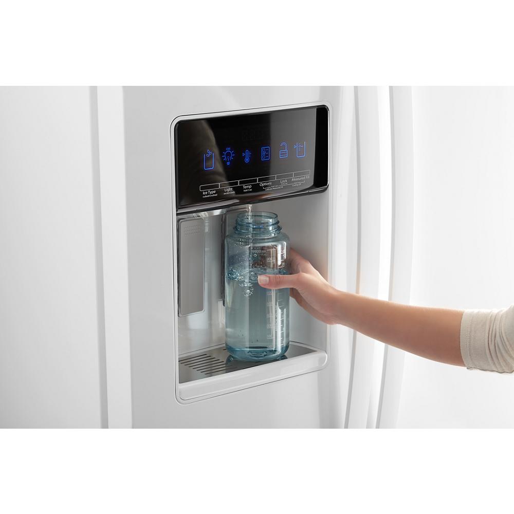 Model: WRS571CIHW | Whirlpool 36-inch Wide Counter Depth Side-by-Side Refrigerator - 21 cu. ft.