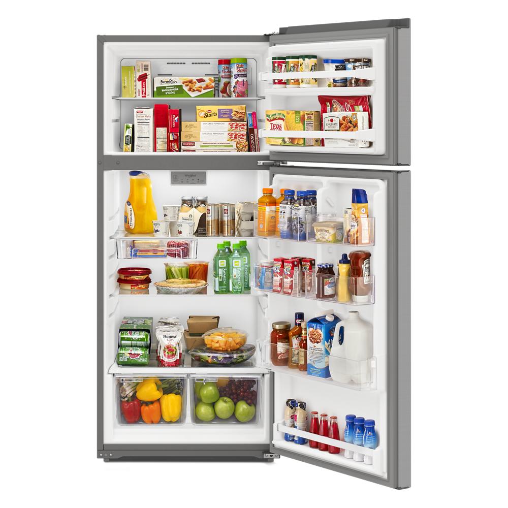 Model: WRTX5328PM | Whirlpool 28-inch Wide Top-Freezer Refrigerator - 16.3 Cu. Ft.