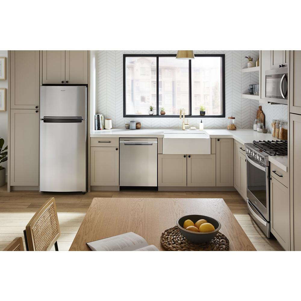 Model: WRTX5328PM | Whirlpool 28-inch Wide Top-Freezer Refrigerator - 16.3 Cu. Ft.