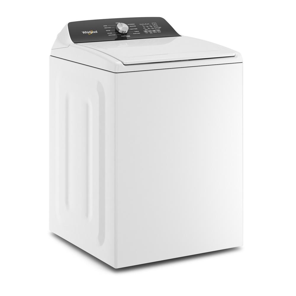Model: WTW5010LW-BLEM | Whirlpool 4.6 Cu. Ft. Top Load Impeller Washer with Built-in Faucet
