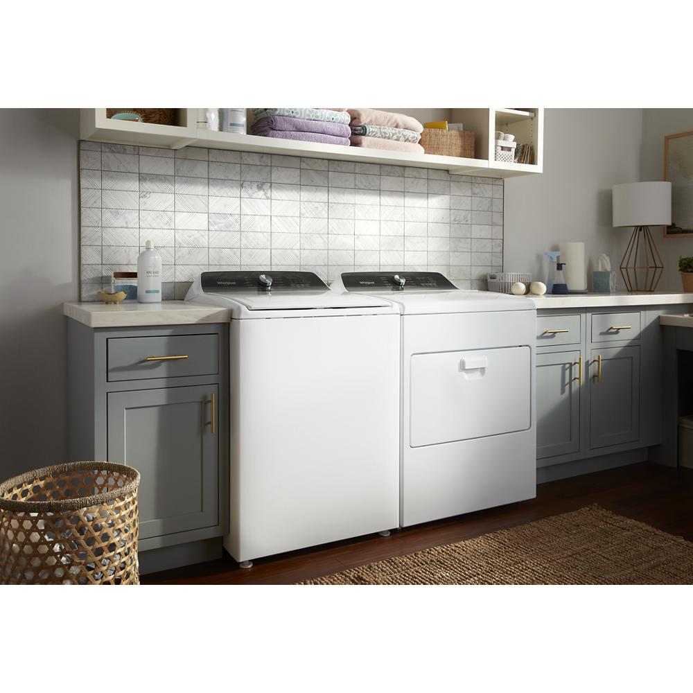 Model: WTW5010LW-BLEM | Whirlpool 4.6 Cu. Ft. Top Load Impeller Washer with Built-in Faucet