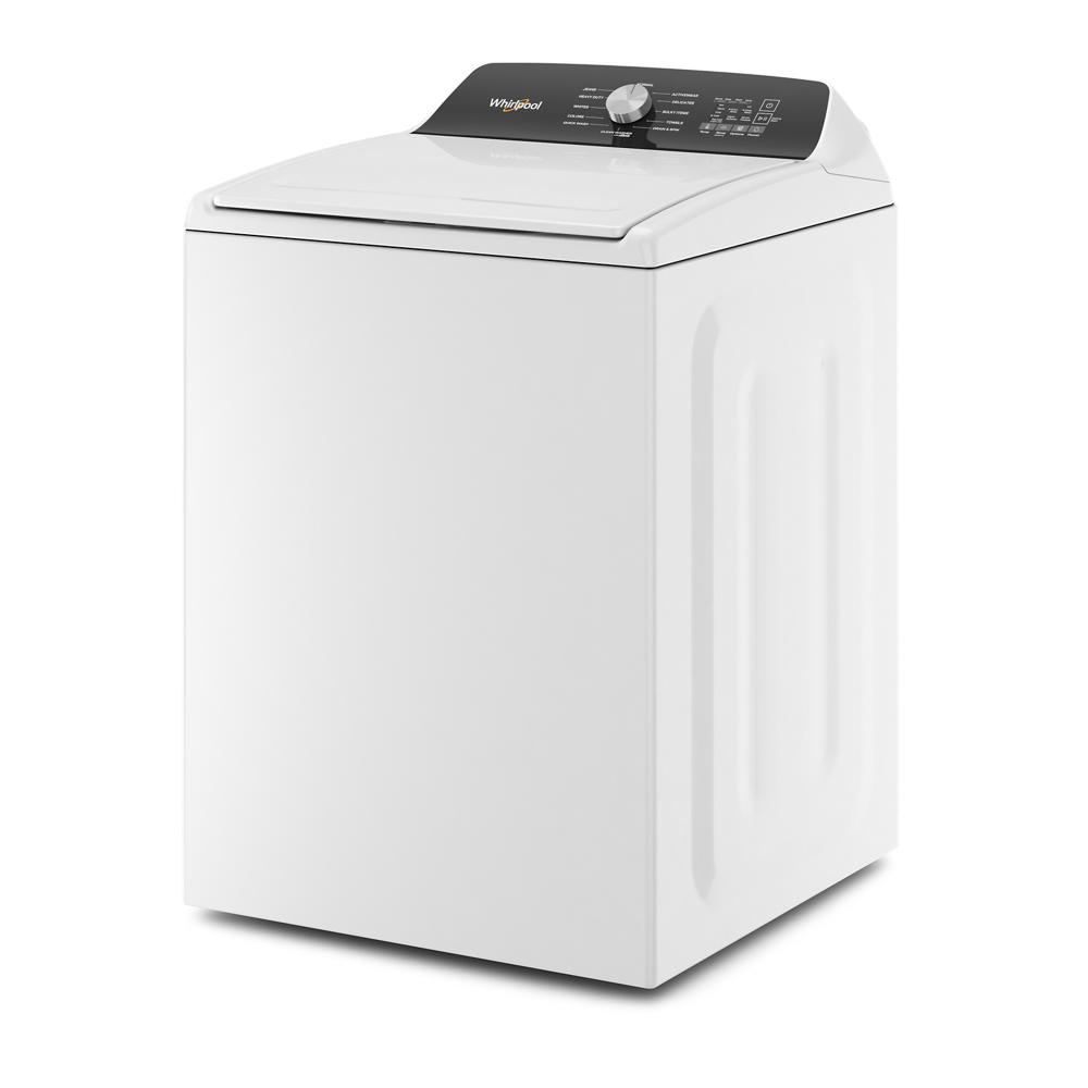 Model: WTW5015LW-BLEM | Whirlpool 4.5 Cu. Ft. Top Load Agitator Washer with Built-In Faucet
