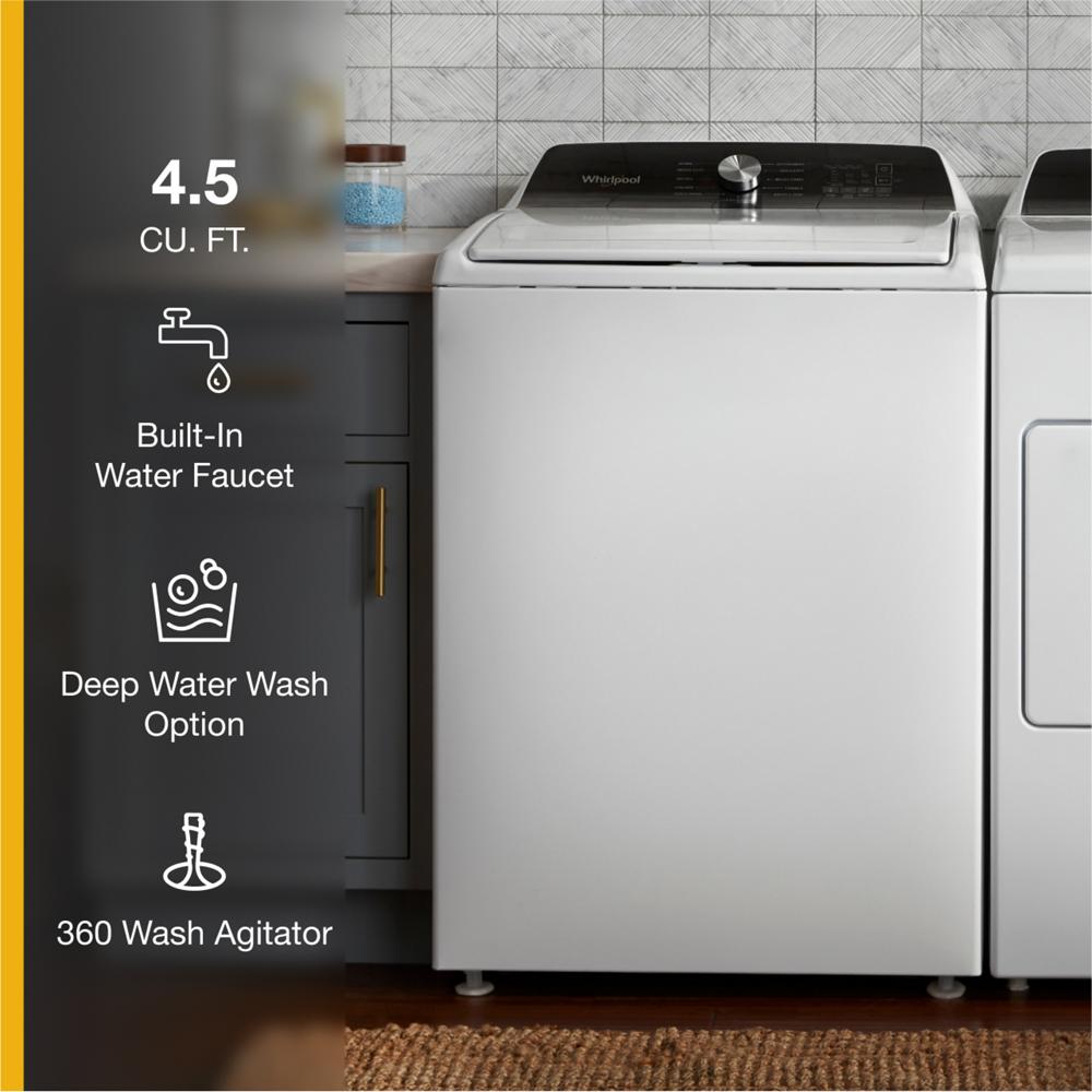 Whirlpool WTW5015LW 4.5 Cu. Ft. Top Load Agitator Washer with