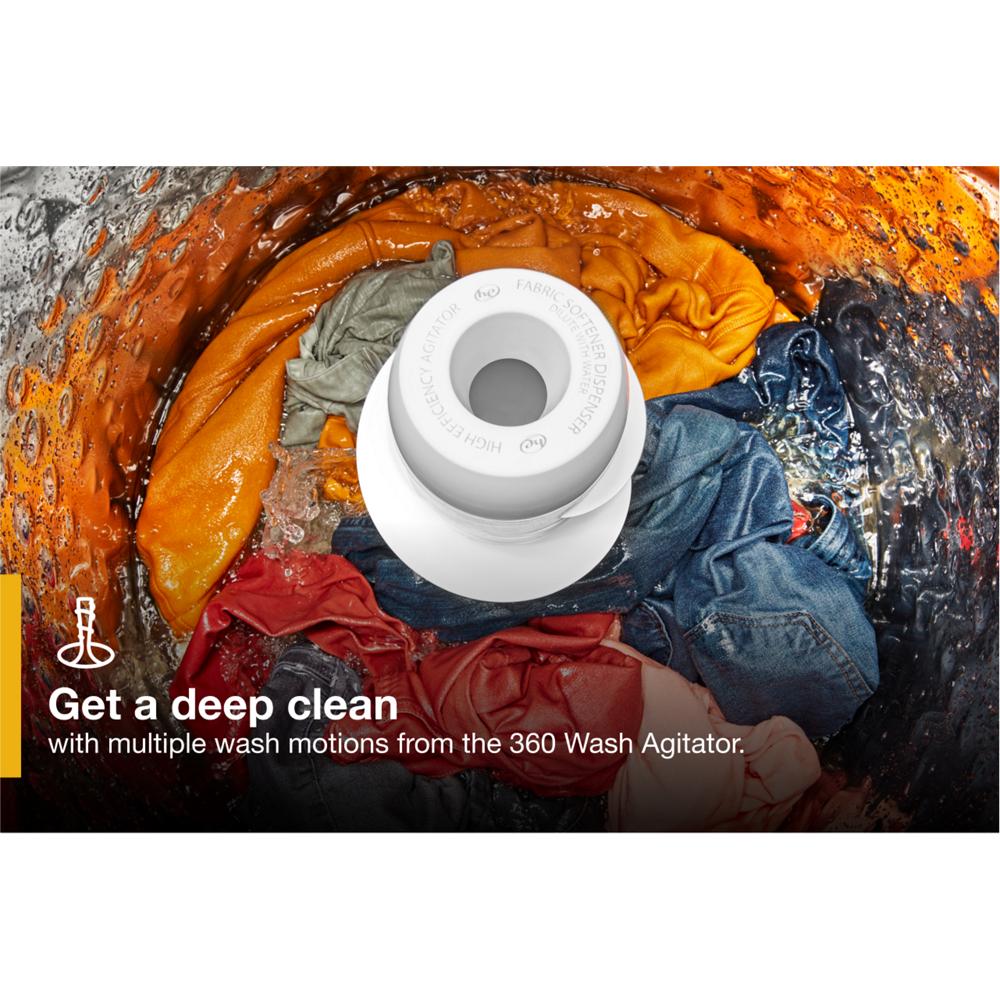 Model: WTW5015LW-BLEM | Whirlpool 4.5 Cu. Ft. Top Load Agitator Washer with Built-In Faucet