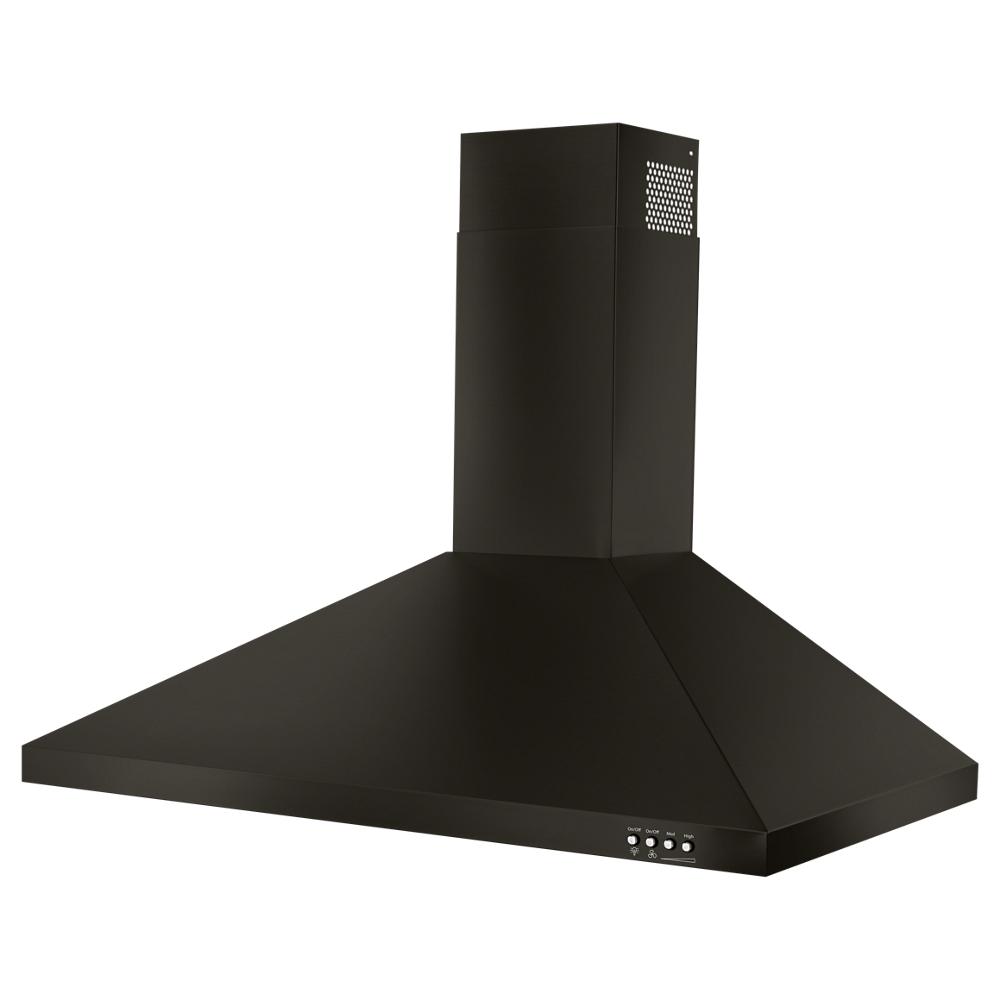 Model: WVW53UC6HV | Unbranded 36" Contemporary Black Stainless Wall Mount Range Hood
