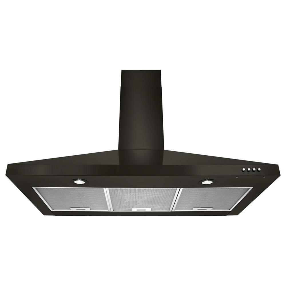 Model: WVW53UC6HV | Unbranded 36" Contemporary Black Stainless Wall Mount Range Hood