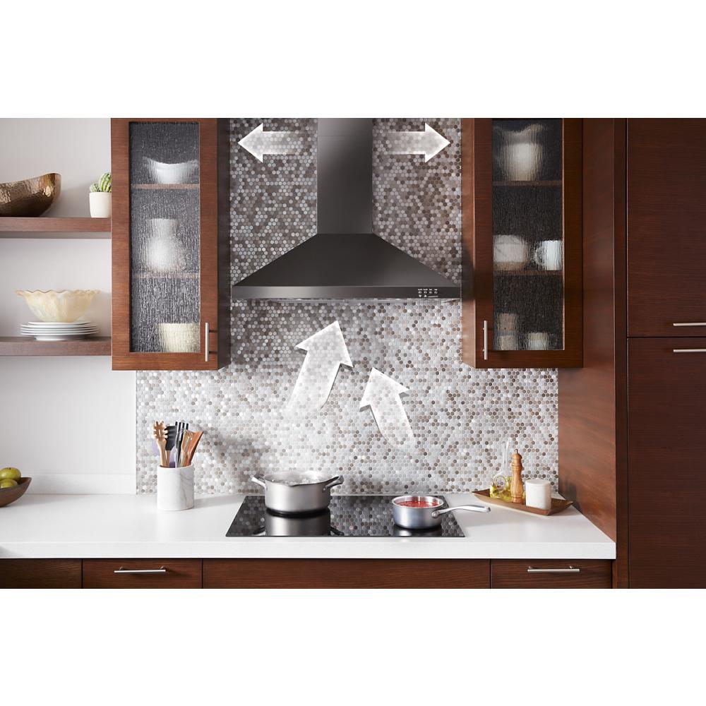 Model: WVW53UC6HV | Unbranded 36" Contemporary Black Stainless Wall Mount Range Hood