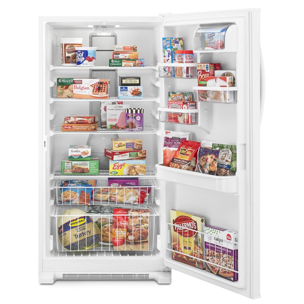 Whirlpool - WZF79R20DW - 20 cu. ft. Upright Freezer with Temperature Alarm-WZF79R20DW, Rosner's Appliance