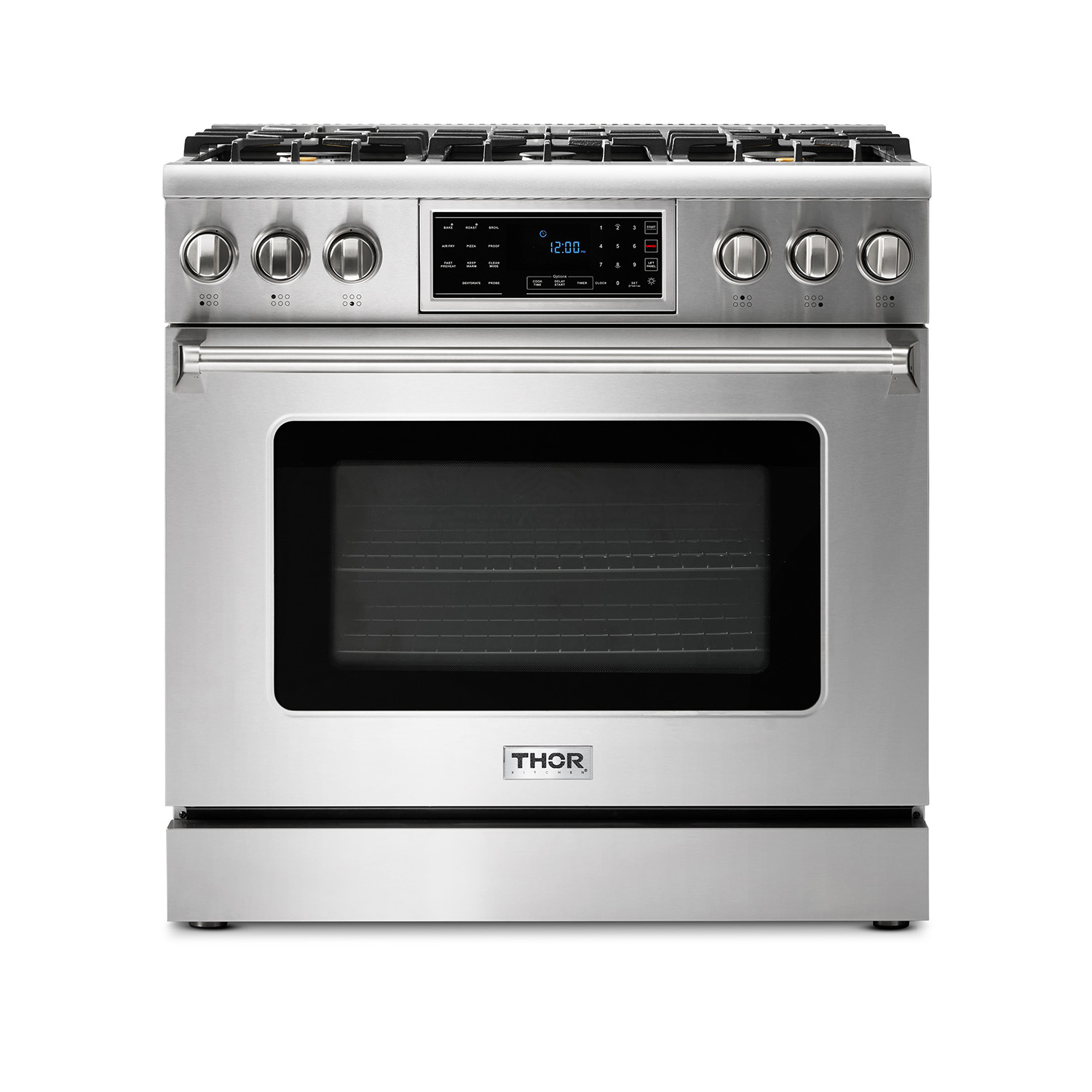 Thor 36" Professional Tilt Panel Gas Range with Air Fry