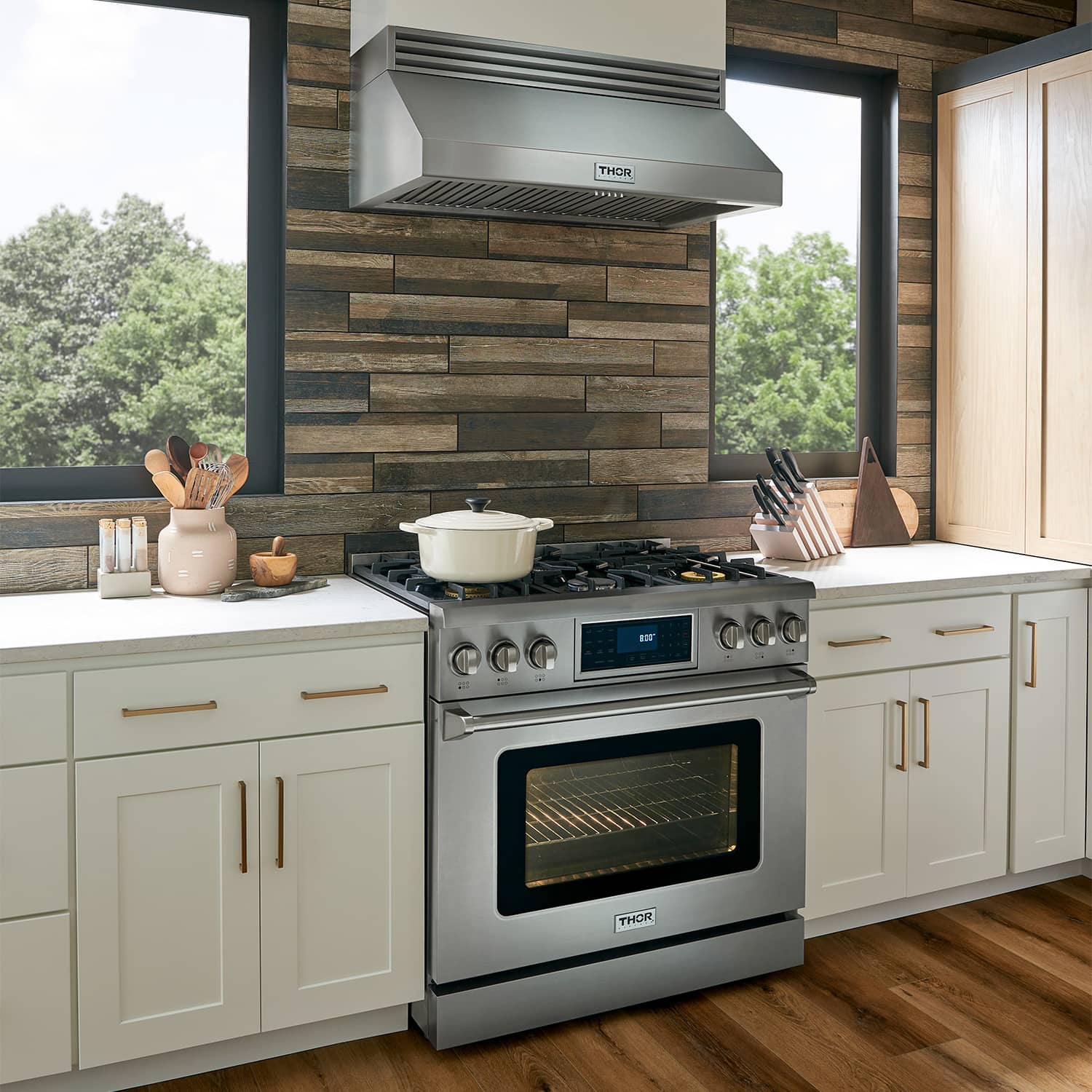 Model: TRG3601 | Thor 36" Professional Tilt Panel Gas Range with Air Fry