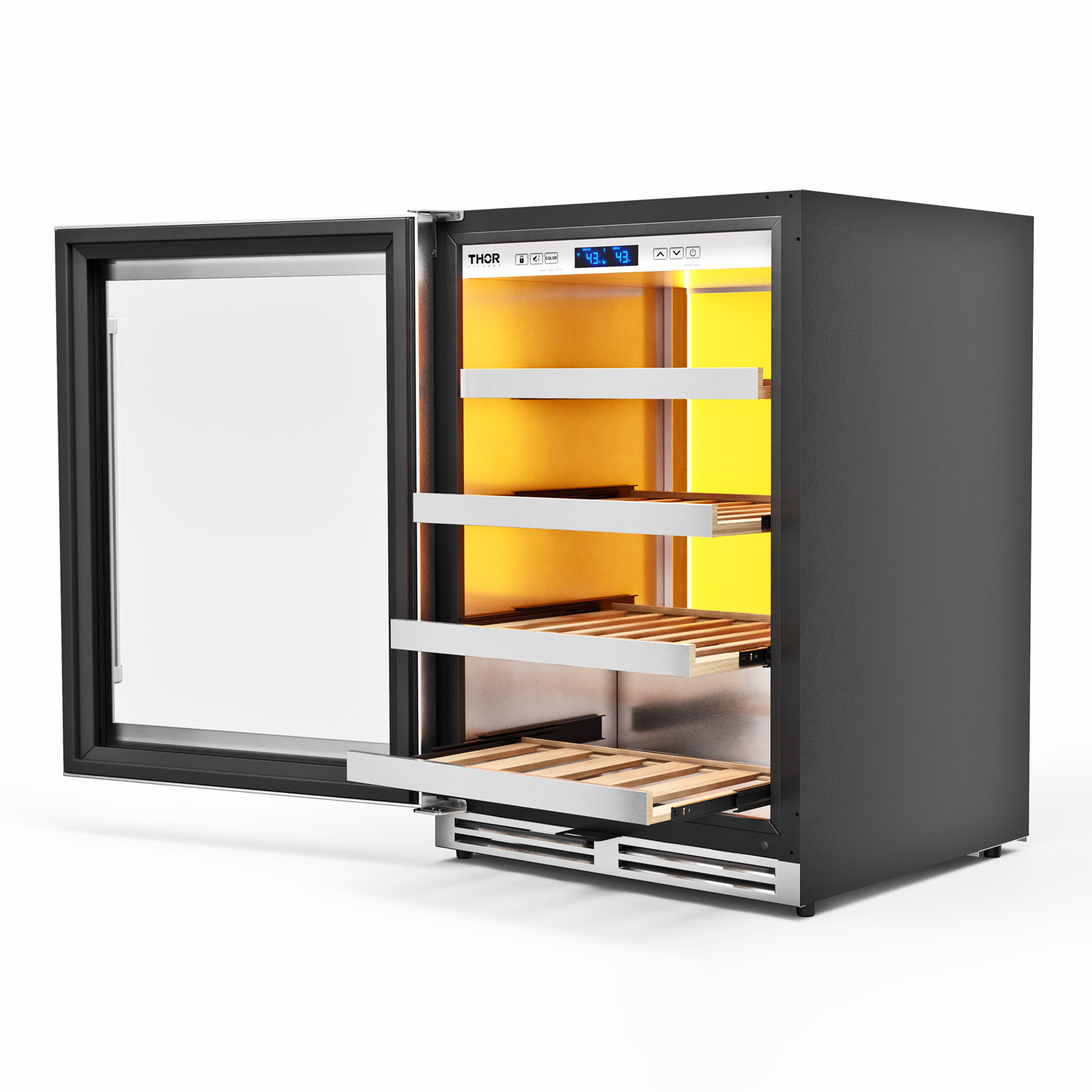 Model: TWC24UL | Thor 24-Inch Single Zone Wine Cooler, Right Swing, 45 Wine Bottle Capacity