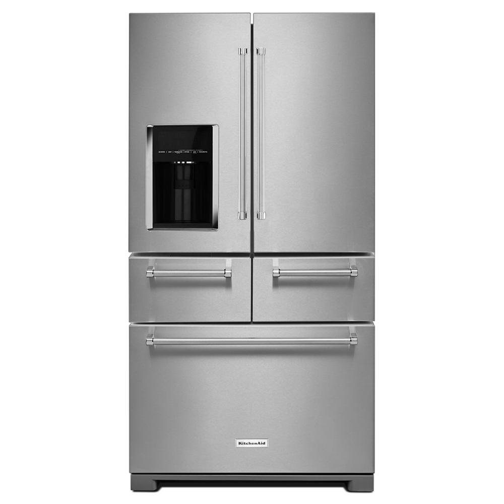 Model: KRMF706ESS - S/D  | KitchenAid 25.8 Cu. Ft. 36" Multi-Door Freestanding Refrigerator with Platinum Interior Design