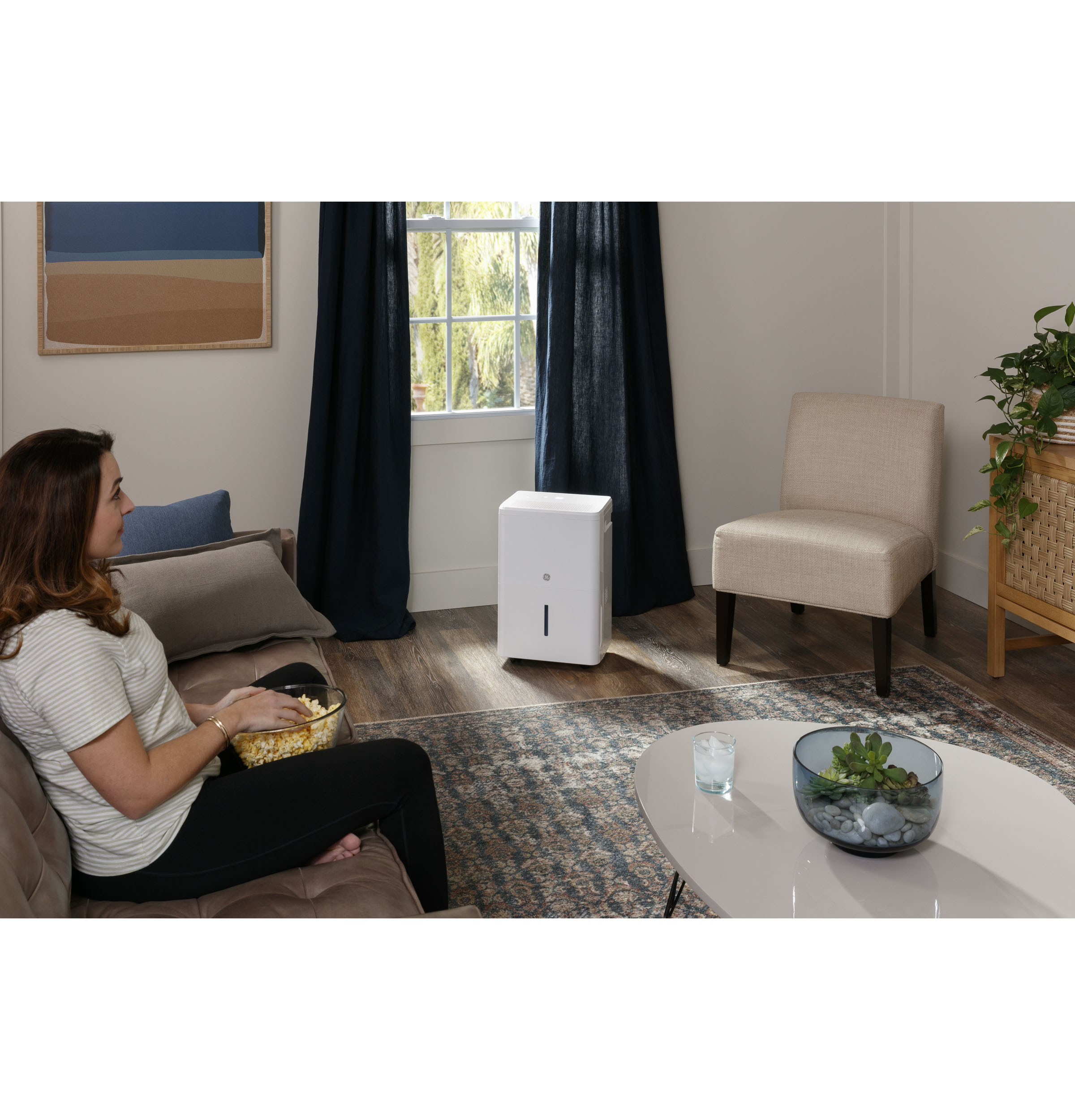 Model: ADHR35LB | GE GE® ENERGY STAR® 35 Pint Portable Dehumidifier with Smart Dry for Very Damp Spaces