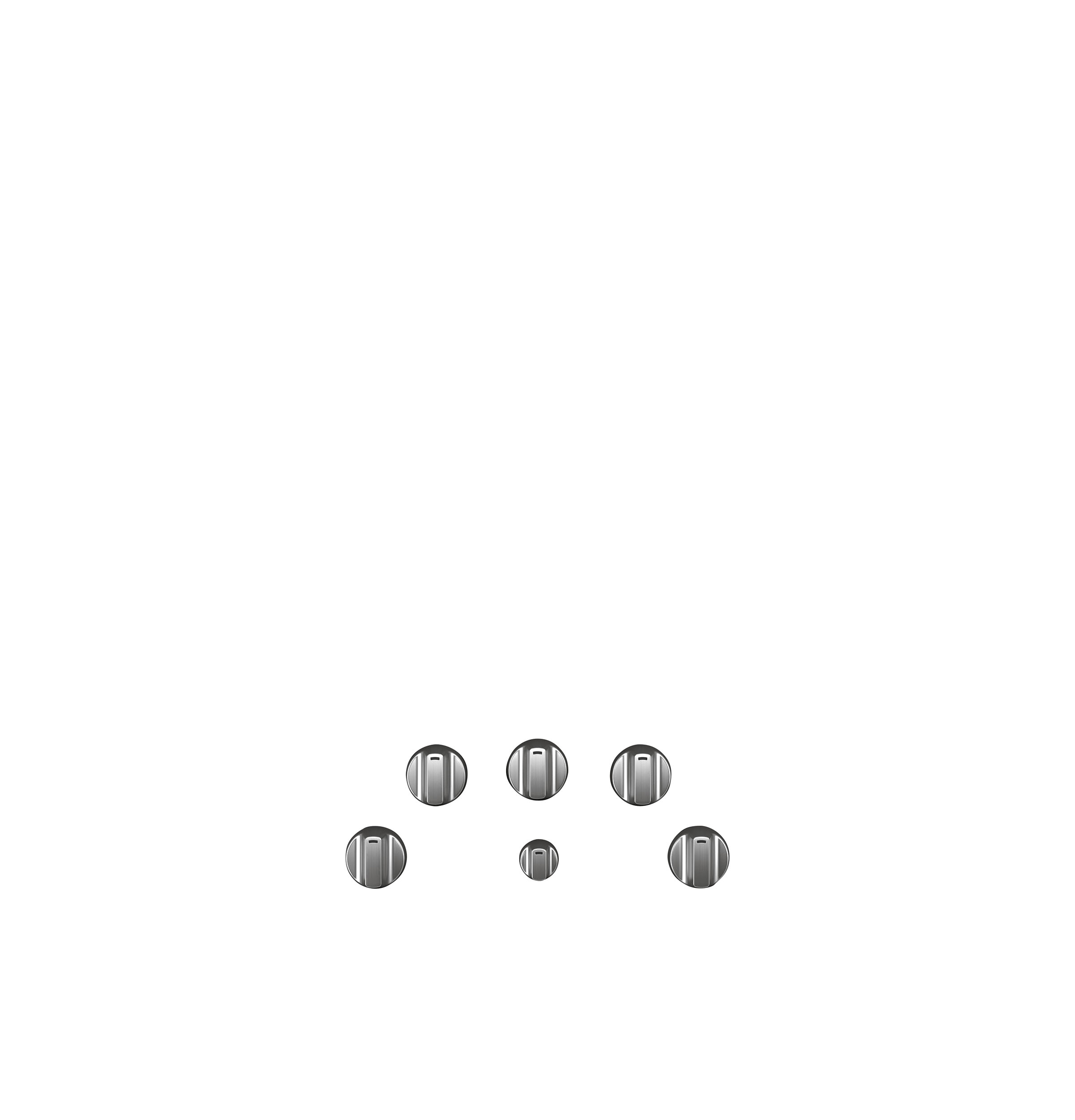 Cafe Café™ 5 Electric Cooktop Knobs - Brushed Stainless