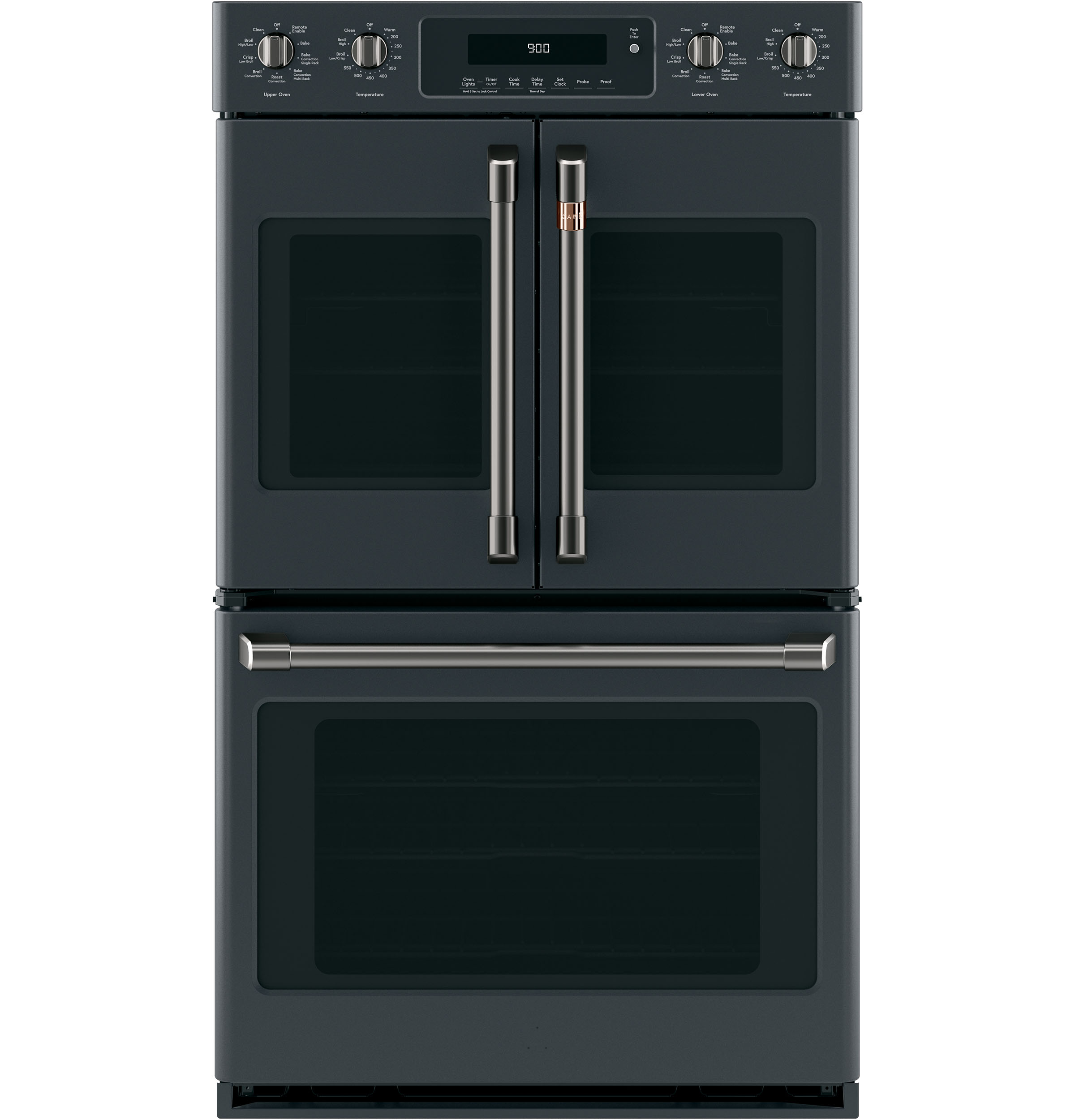 Model: CXWDFHKPMBT | Cafe Café™ 2 French-Door Handles; 1 - 30" Handle; - Brushed Black