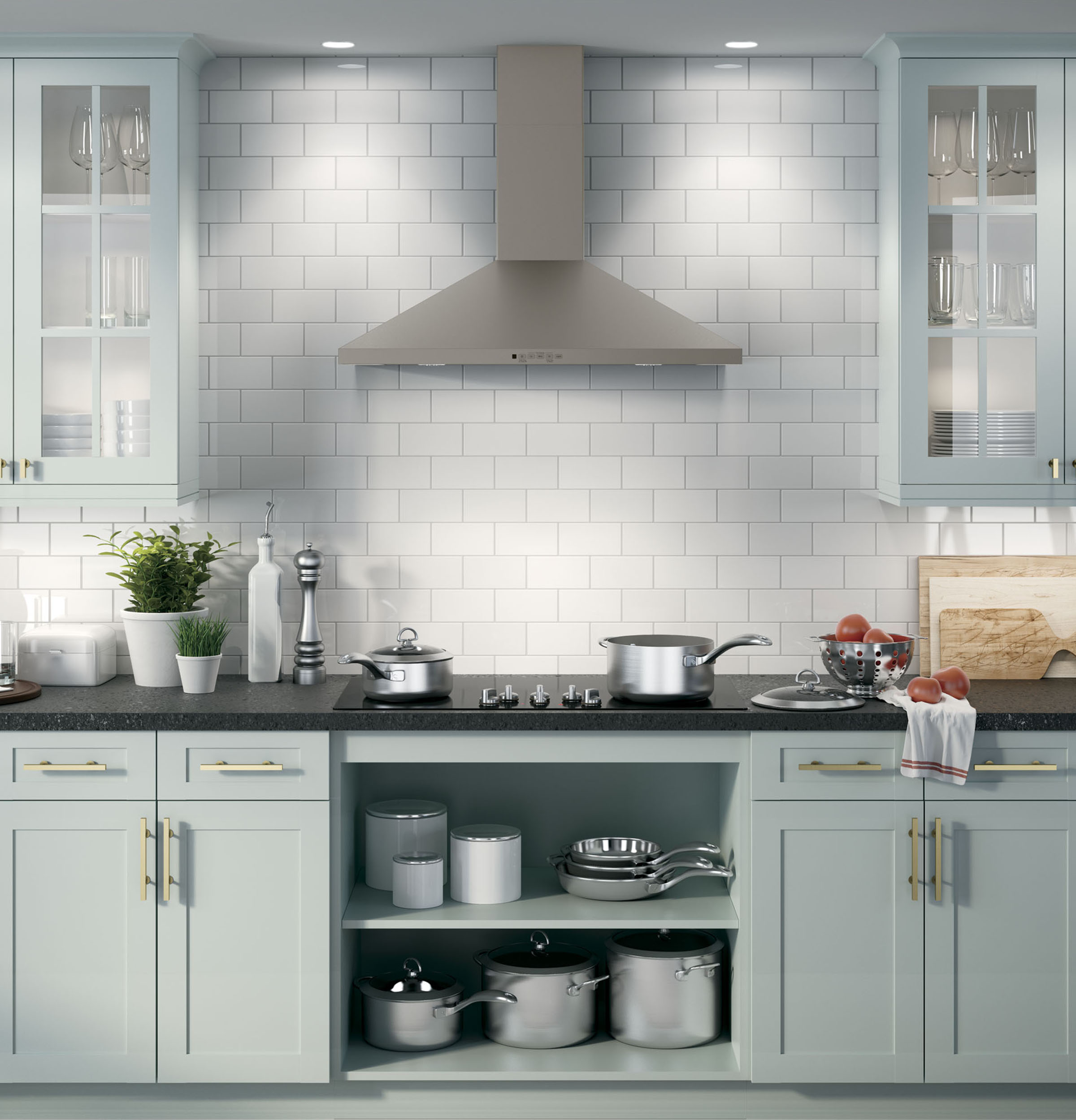 Model: JVW5361EJES | GE GE® 36" Wall-Mount Pyramid Chimney Hood