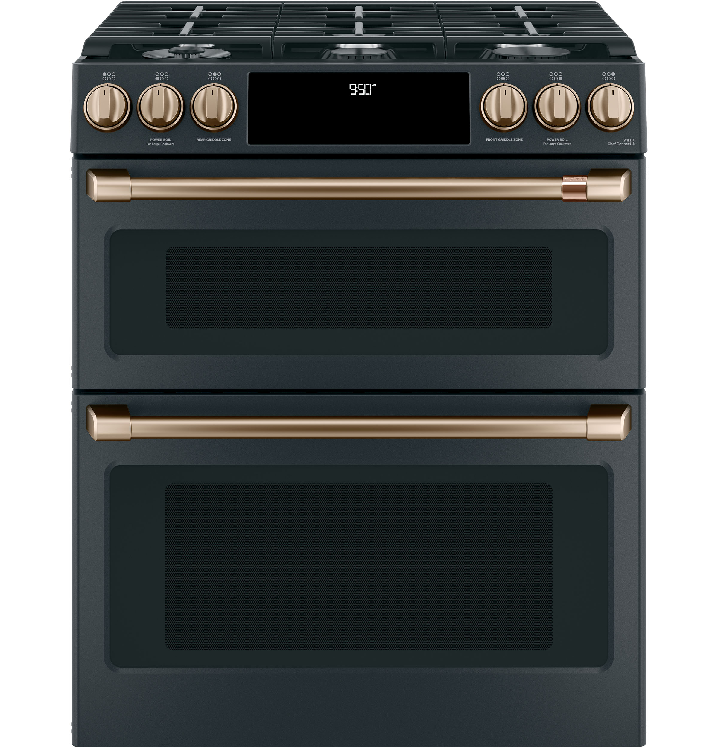 Model: CXFCGHKPMBZ | Cafe Café™ Front Control Gas Knobs and Handles - Brushed Bronze