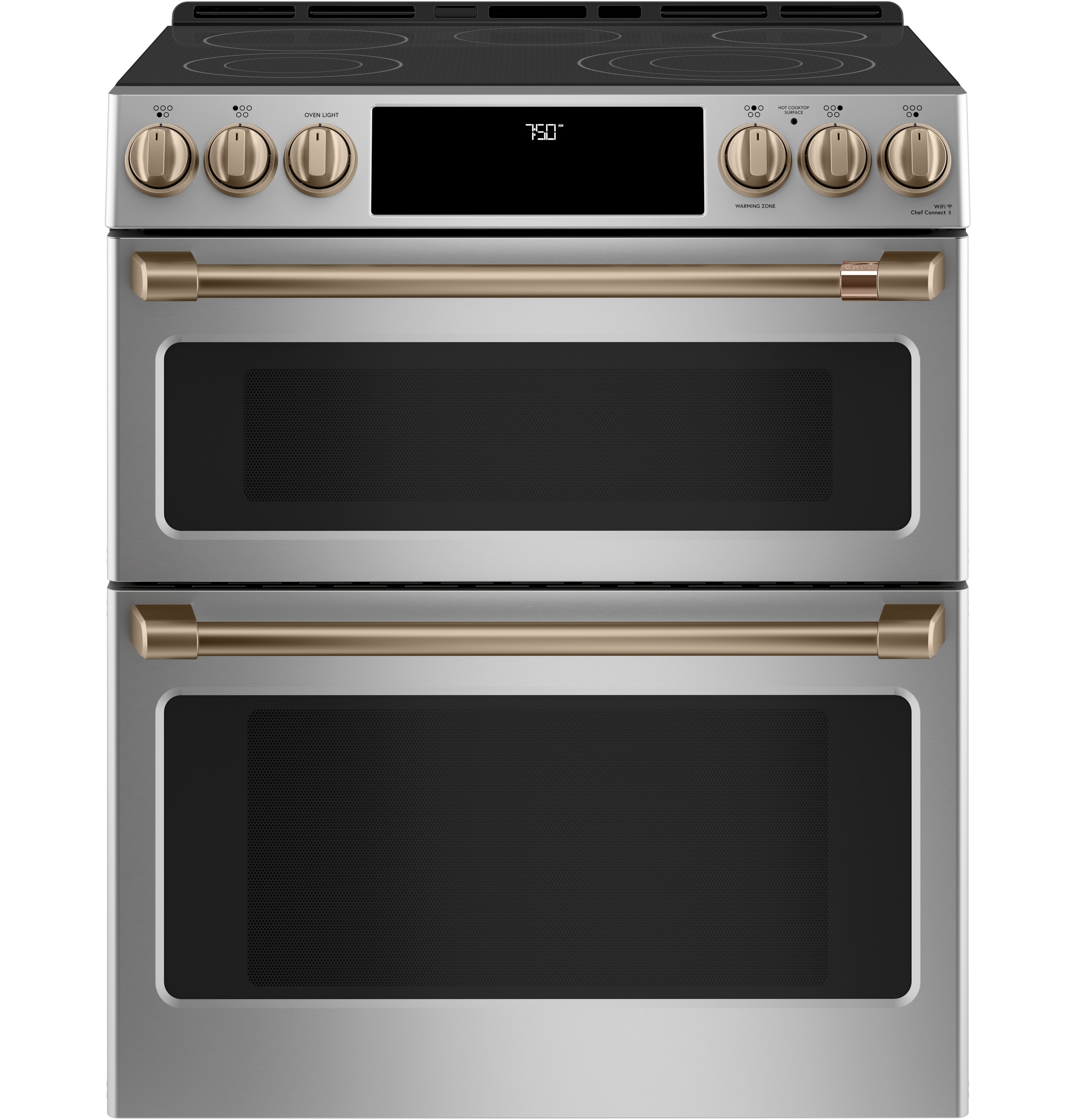 Model: CES750P2MS1 | Cafe Café 30" Smart Slide-In, Front-Control, Radiant and Convection Double-Oven Range