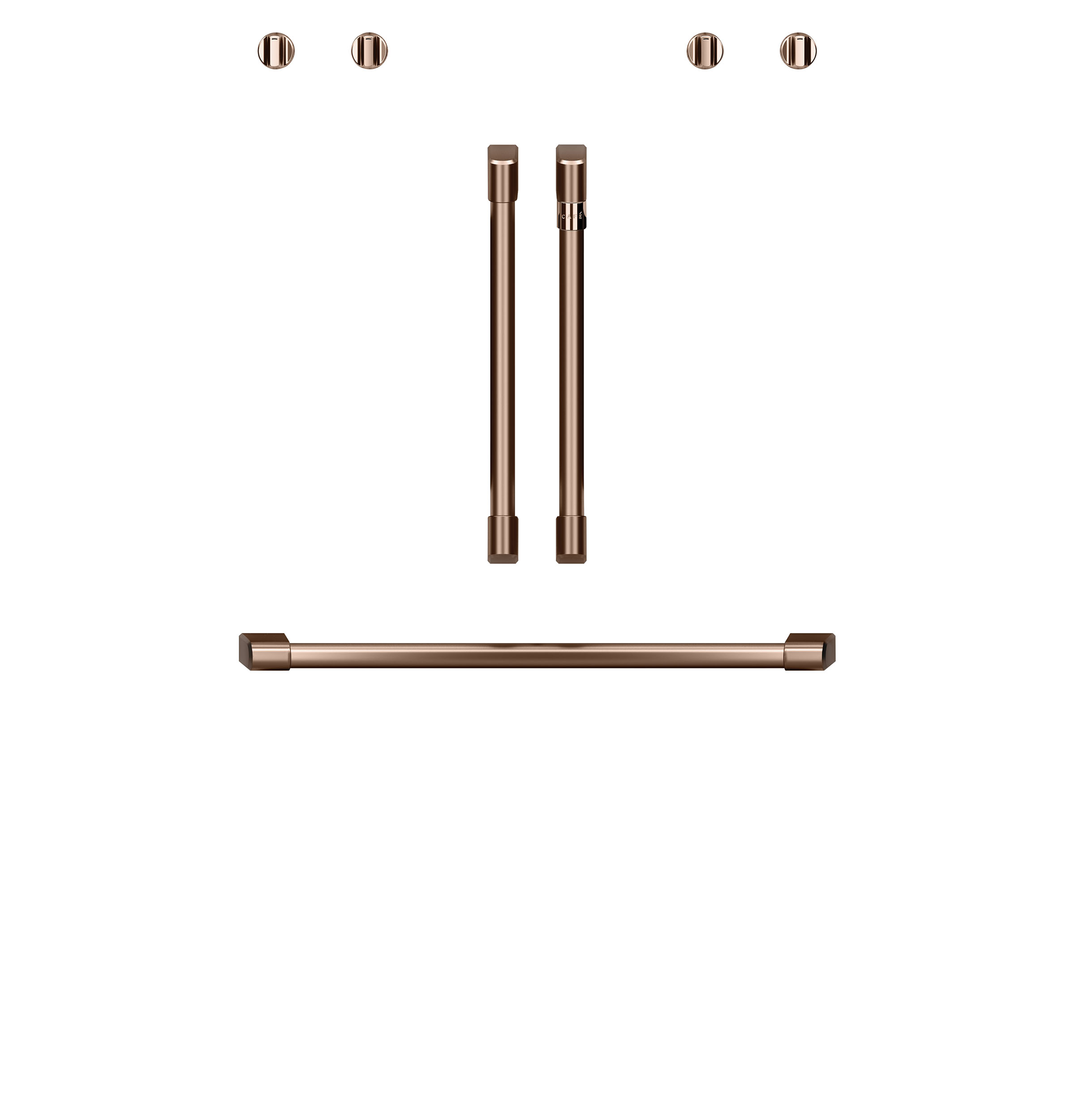 Model: CXWDFHKPMCU | Cafe Café™ 2 French-Door Handles; 1 - 30" Handle; - Brushed Copper