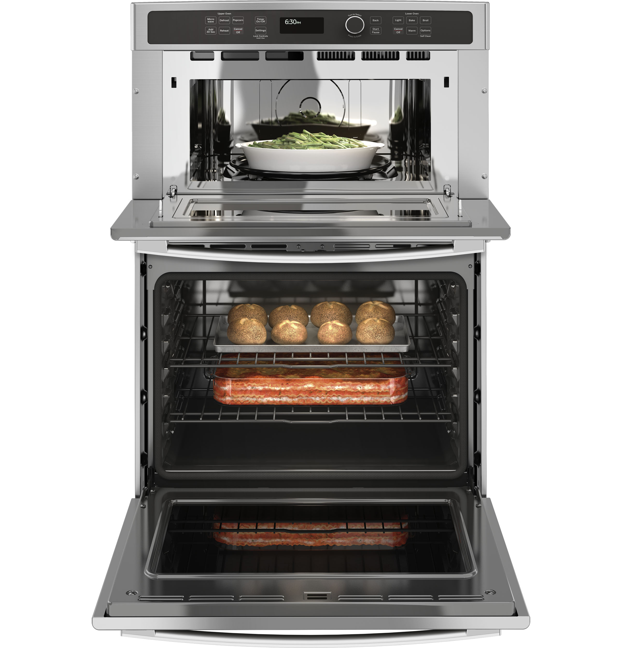 Model: JT3800SHSS | GE GE® 30" Combination Double Wall Oven