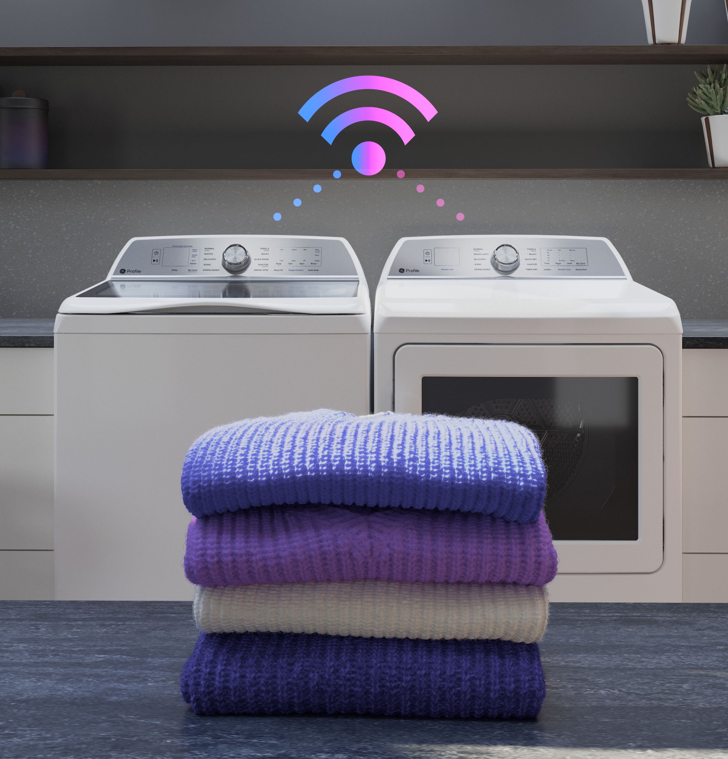 Model: PTD60EBSRWS | GE Profile GE Profile™ ENERGY STAR® 7.4 cu. ft. Capacity aluminized alloy drum Electric Dryer with Sanitize Cycle and Sensor Dry